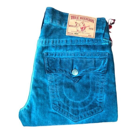 VINTAGE True Religion Jeans Size 33 RICKY Dyed RARE - Picture 1 of 12